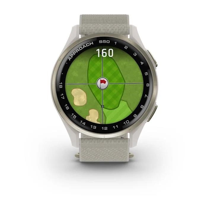 Garmin Approach S50 GPS hodinky, ivory nylon/cream gold aluminium
