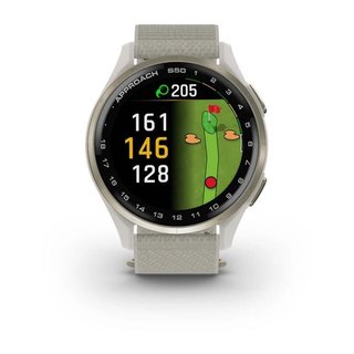 Garmin Approach S50 GPS hodinky, ivory nylon/cream gold aluminium