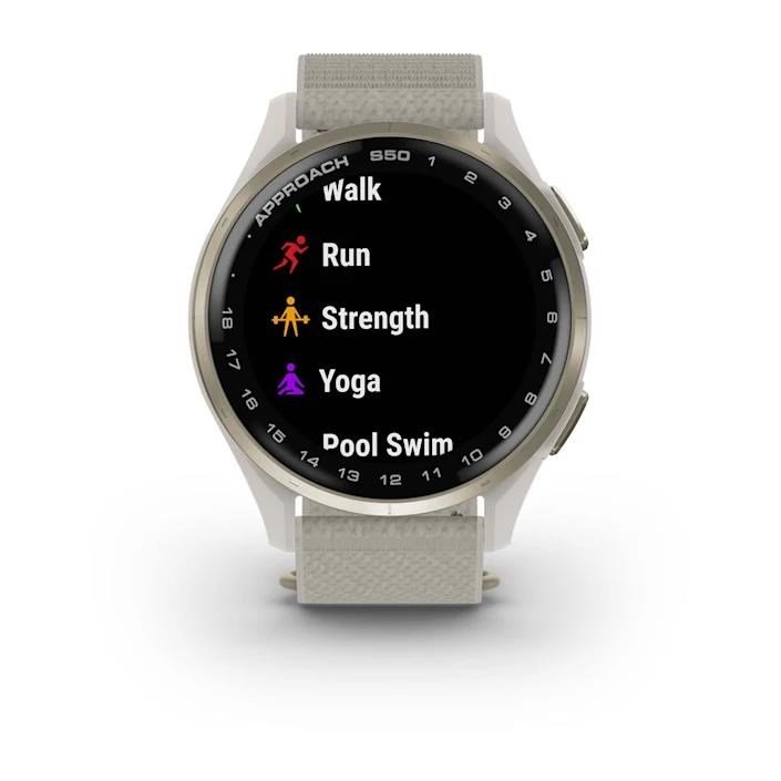 Garmin Approach S50 GPS hodinky, ivory nylon/cream gold aluminium