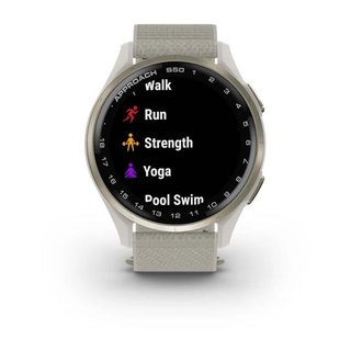 Garmin Approach S50 GPS hodinky, ivory nylon/cream gold aluminium