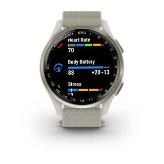 Garmin Approach S50 GPS hodinky, ivory nylon/cream gold aluminium