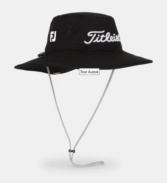 Titleist Tour Aussie pánsky klobúk, čierno/biely