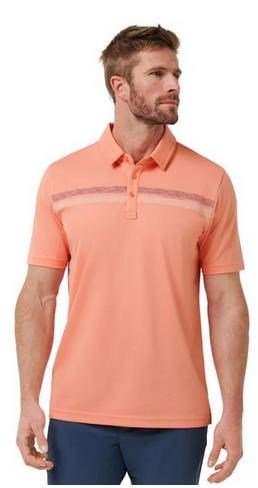 Travis Mathew Roaming Routes pánske polo, coral fusion