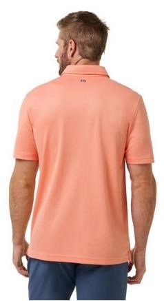 Travis Mathew Roaming Routes pánske polo, coral fusion