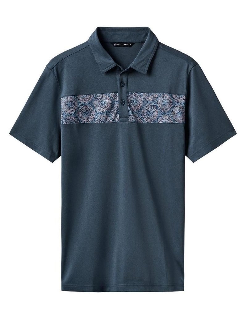 Travis Mathew Good Good Acropolis pánske polo, mood indigo/vintage indigo