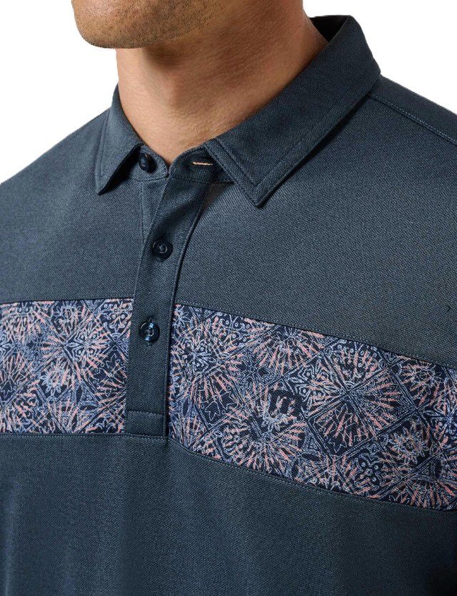 Travis Mathew Good Good Acropolis pánske polo, mood indigo/vintage indigo