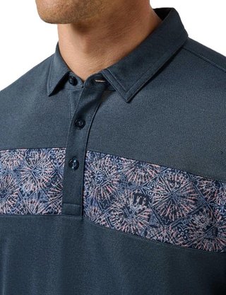 Travis Mathew Good Good Acropolis pánske polo, mood indigo/vintage indigo