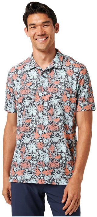 Travis Mathew Featherweight Sand pánske polo, heather medium grey