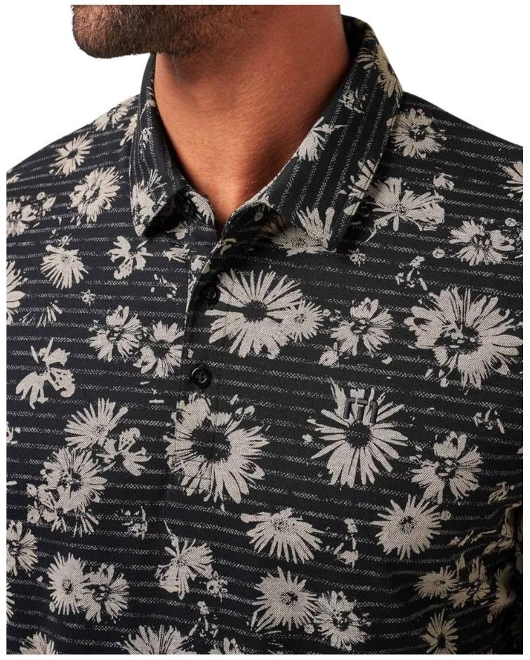 Travis Mathew Shaved Grove pánske polo, čierne