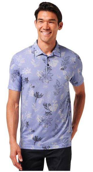 Travis Mathew Featherweight Cruise pánske polo, heather violet storm