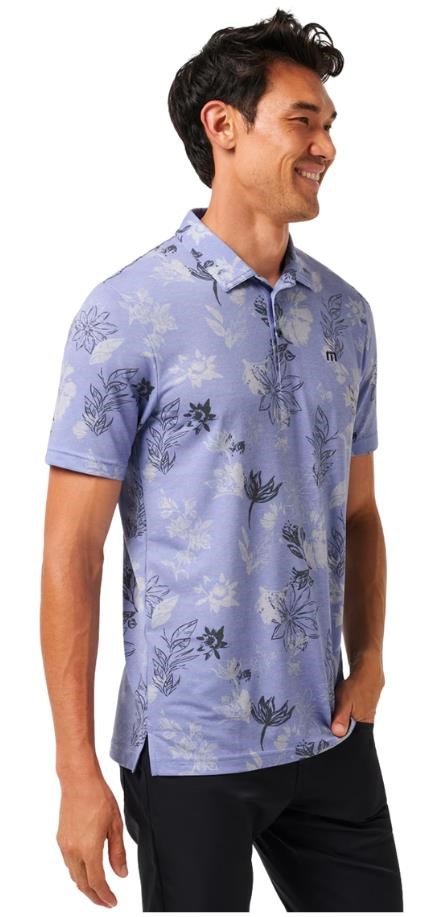 Travis Mathew Featherweight Cruise pánske polo, heather violet storm