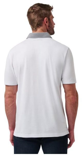 Travis Mathew Reservation Number pánske polo, biele
