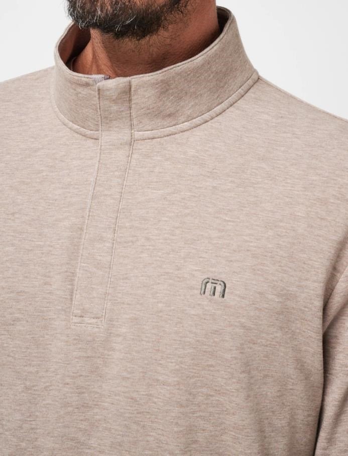 Travis Mathew CLOUD QUARTER ZIP 2.0 pánska mikina, portabella