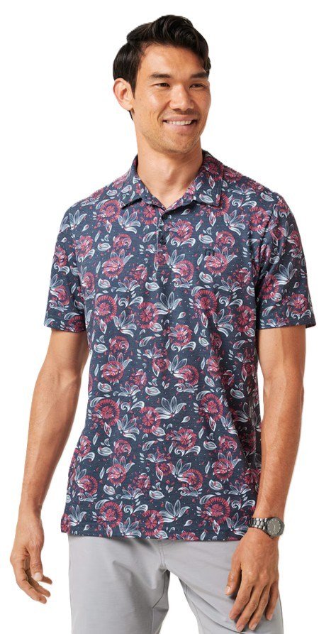 Travis Mathew FEATHERWEIGHT FLOURISH pánske polo, mood indigo/vintage indigo