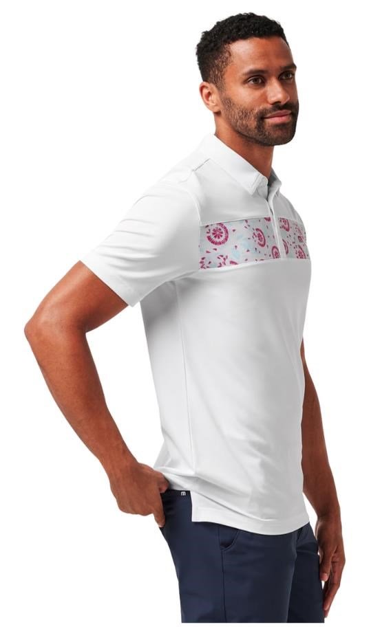 Travis Mathew Good Good Flourish pánske polo, biele