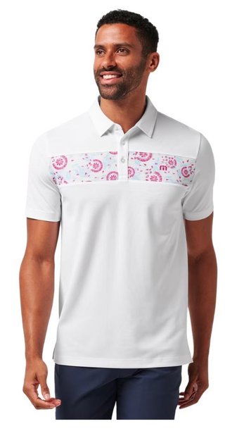 Travis Mathew Good Good Flourish pánske polo, biele