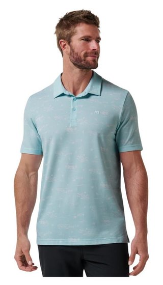 Travis Mathew Featherweight City pánske polo, cory blue