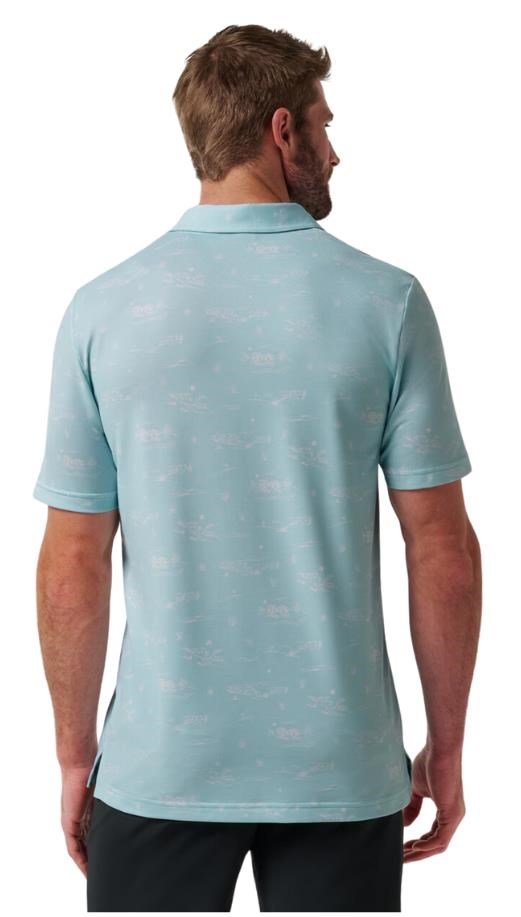 Travis Mathew Featherweight City pánske polo, cory blue