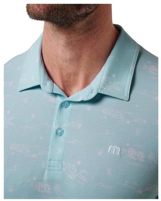 Travis Mathew Featherweight City pánske polo, cory blue