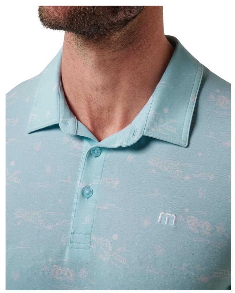 Travis Mathew Featherweight City pánske polo, cory blue