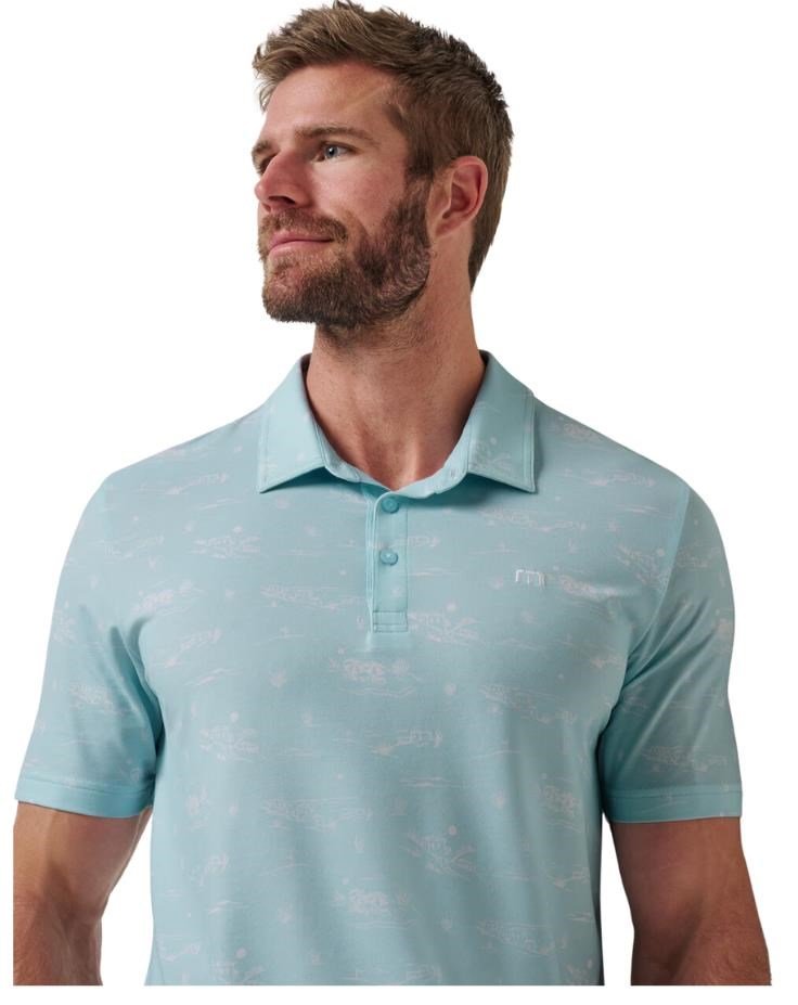 Travis Mathew Featherweight City pánske polo, cory blue