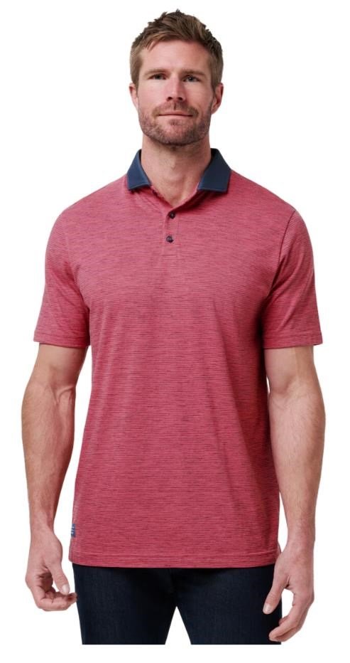 Travis Mathew Common Interest pánske polo, rose wine