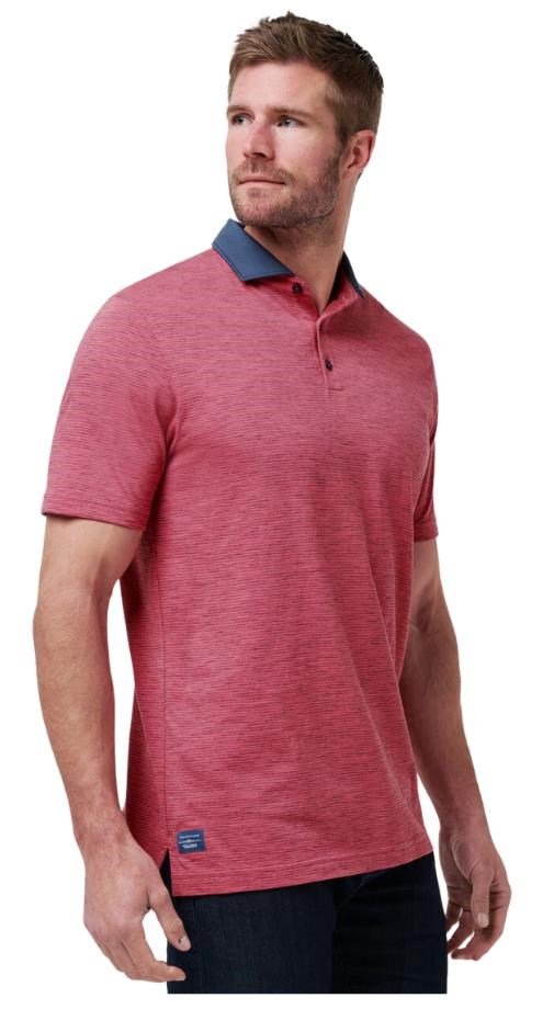 Travis Mathew Common Interest pánske polo, rose wine