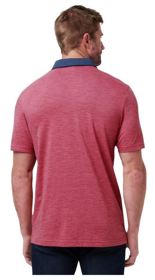 Travis Mathew Common Interest pánske polo, rose wine