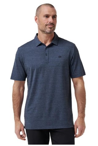 Travis Mathew The heater pánske polo, vintage indigo/black