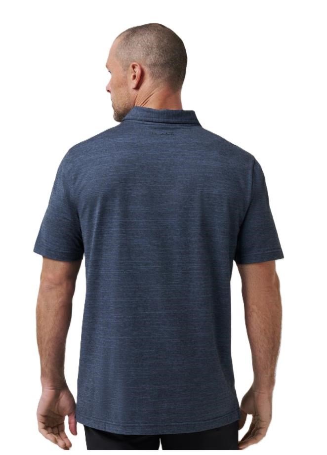 Travis Mathew The heater pánske polo, vintage indigo/black