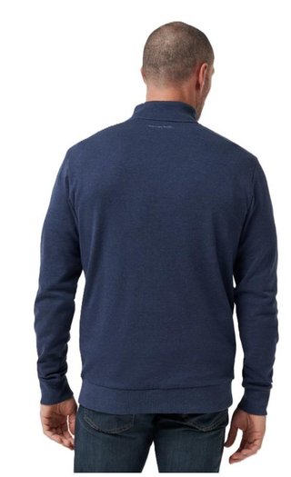 Travis Mathew CLOUD QUARTER ZIP 2.0 pánska mikina, heather blue