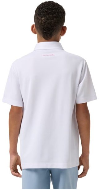 Travis Mathew Good Good Flourish detské polo, biele