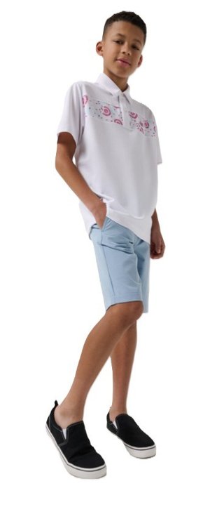Travis Mathew Good Good Flourish detské polo, biele