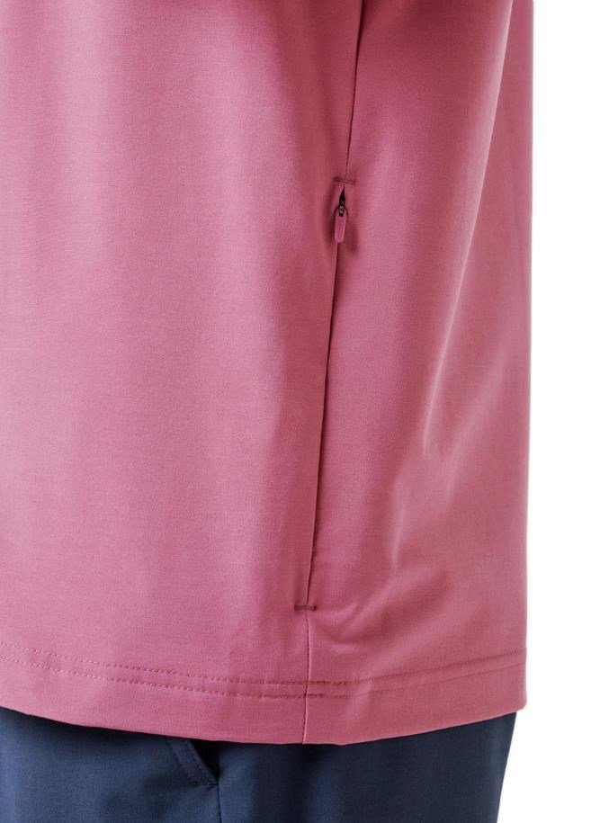 Travis Mathew Air Tram Quarter Zip pánska mikina, rose wine