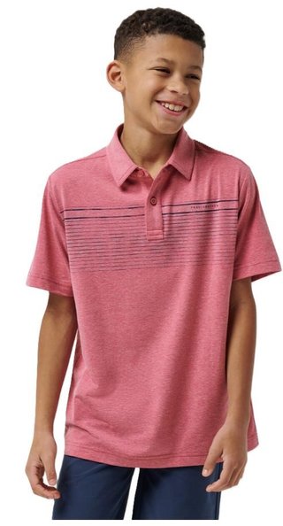 Travis Mathew FINAL CALL detské polo, rose wine