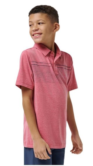 Travis Mathew FINAL CALL detské polo, rose wine