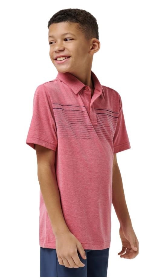 Travis Mathew FINAL CALL detské polo, rose wine