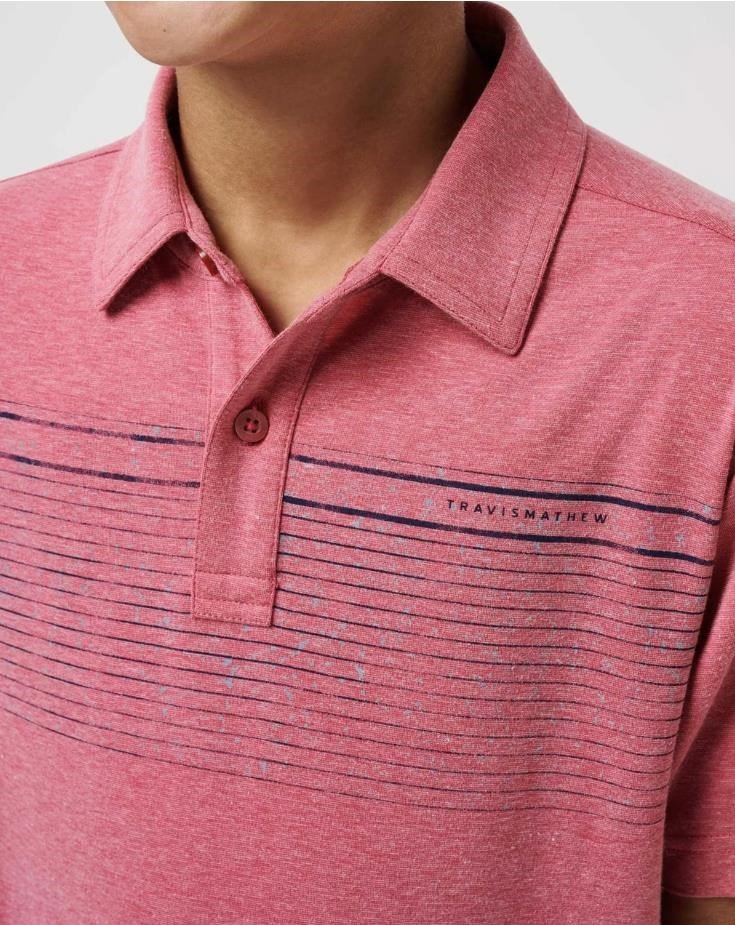 Travis Mathew FINAL CALL detské polo, rose wine