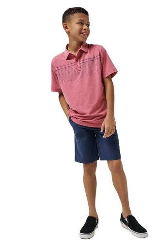 Travis Mathew FINAL CALL detské polo, rose wine
