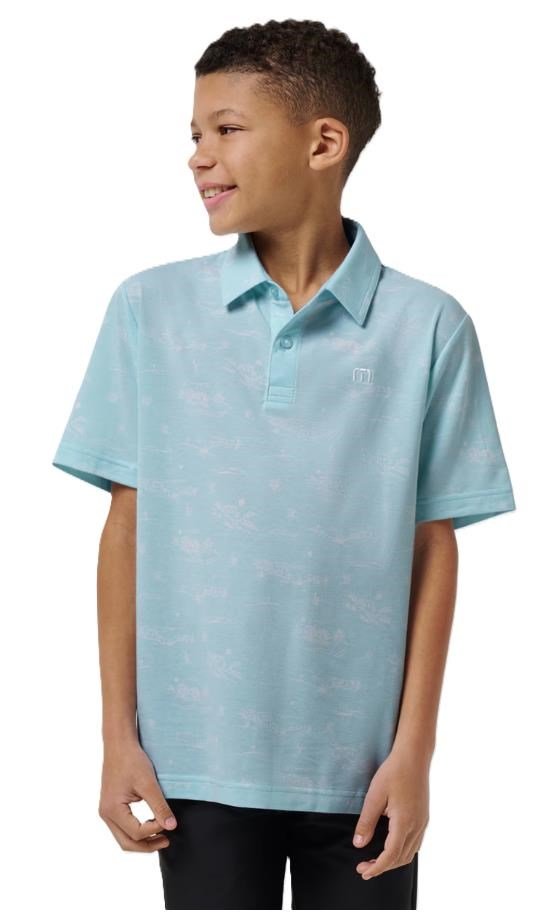 Travis Mathew TROPICAL ROAD detské polo, cory blue