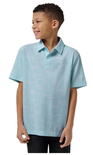 Travis Mathew TROPICAL ROAD detské polo, cory blue
