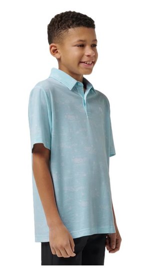 Travis Mathew TROPICAL ROAD detské polo, cory blue