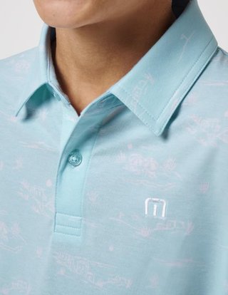 Travis Mathew TROPICAL ROAD detské polo, cory blue