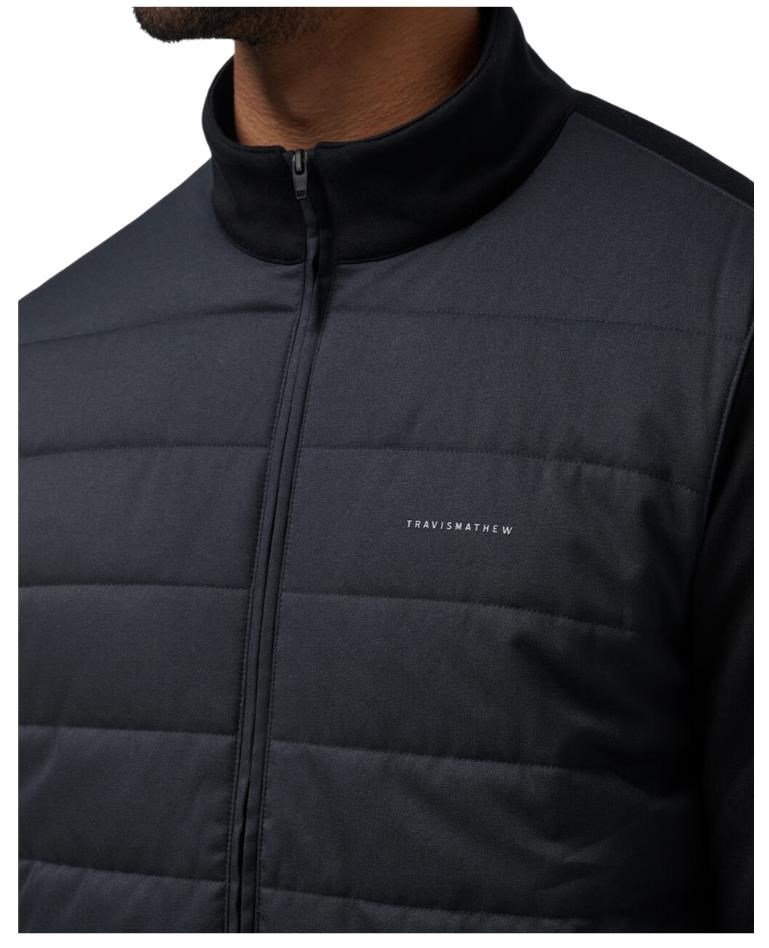 Travis Mathew Point of Sail Full Zip pánska bunda, čierna