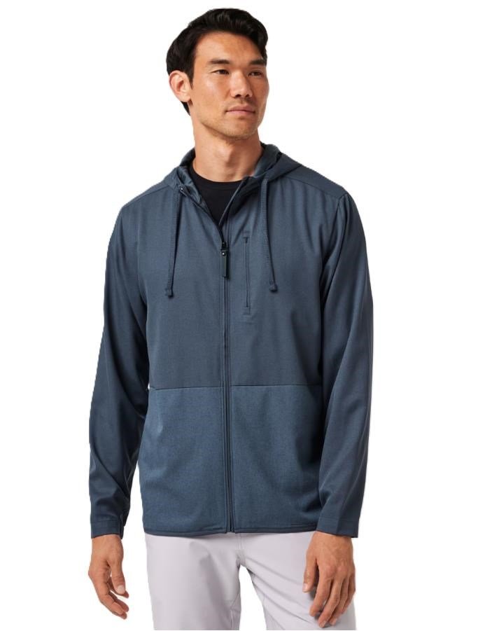 Travis Mathew Deepspace pánska mikina na zips, mood indigo/vintage indigo