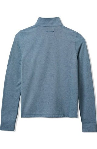 Travis Mathew Featherweightt Active Zip Long Sleeve dámske polo, heather copen blue