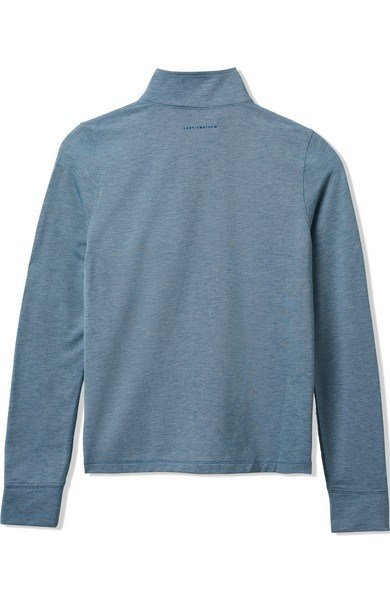 Travis Mathew Featherweightt Active Zip Long Sleeve dámske polo, heather copen blue