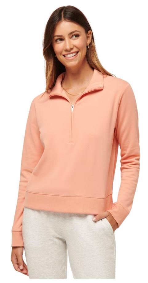 Travis Mathew Cloud Fleece Half-Zip dámska mikina, canyon sunset