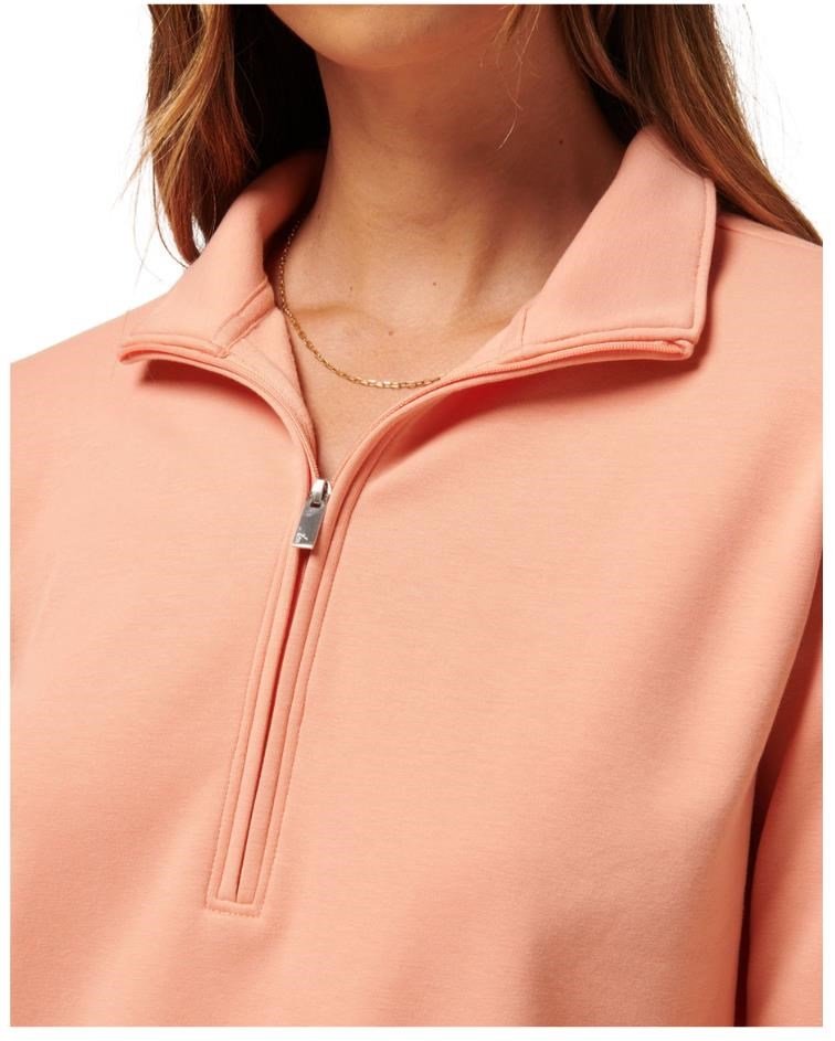 Travis Mathew Cloud Fleece Half-Zip dámska mikina, canyon sunset