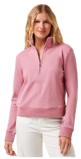 Travis Mathew Cloud Fleece Half-Zip dámska mikina, heather foxglove